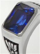 MAPLE - Midnight Silver Laboratory-Grown Sapphire Ring - Silver