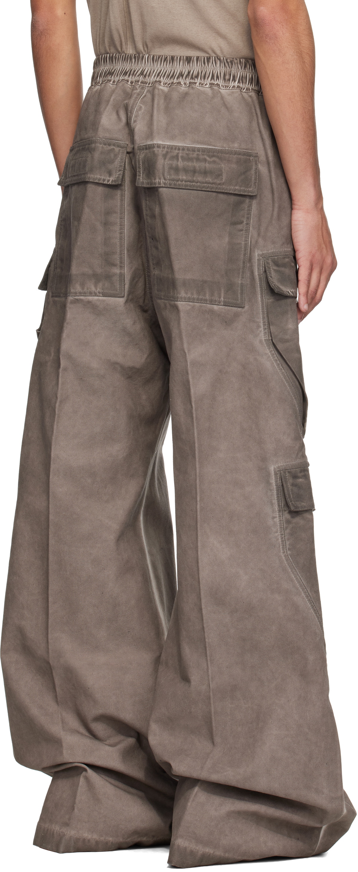 Rick Owens DRKSHDW Gray Hollywood Double Cargo Jumbo Belas Pants