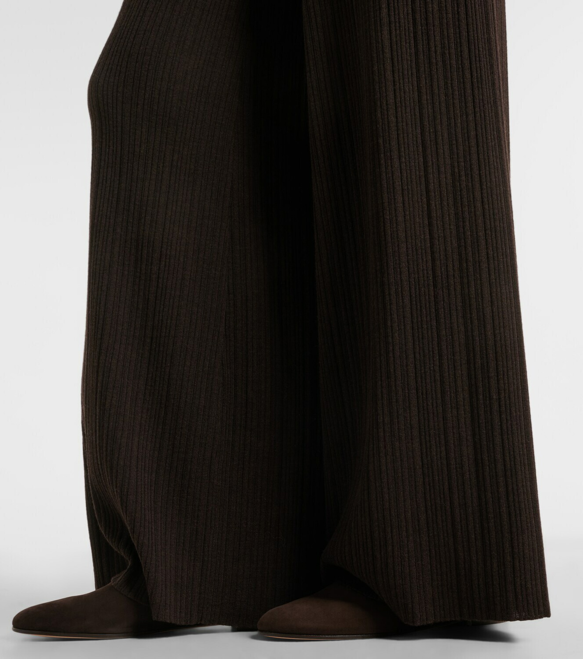 Agnona Cashmere, wool, and silk wide-leg pants