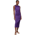 Georgia Alice SSENSE Exclusive Purple Satin Dress