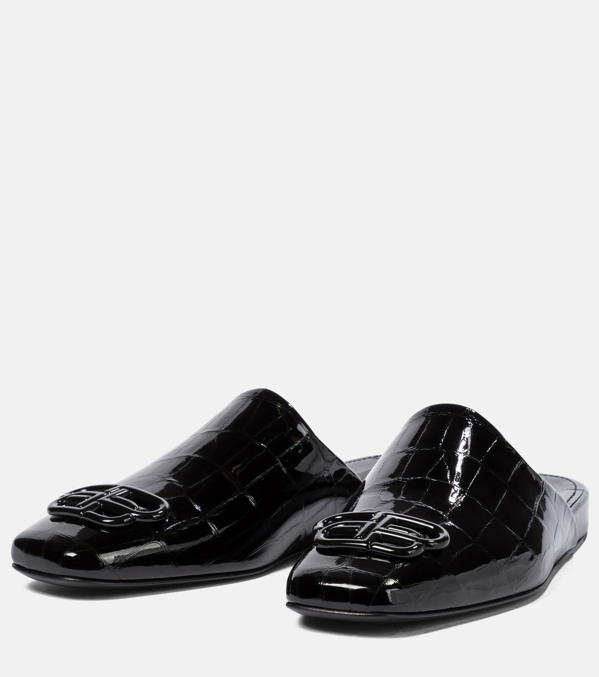 【BALENCIAGA】COSY SLIPPERS Balenciaga - Cosy BB patent leather slippers Balenciaga