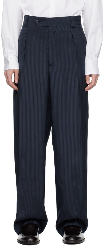 Photo: Giorgio Armani Navy Stripe Trousers