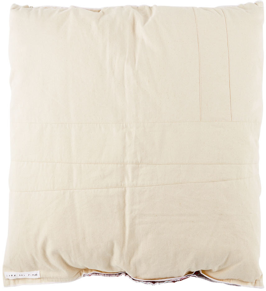 Luna Del Pinal Multicolor Mixed Lines Stretch Weave Floor Cushion