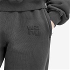 Alexander Wang Women's Essential Terry Logo Sweat Pants in Soft Obsidian