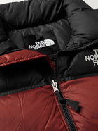 The North Face - 1996 Retro Nuptse Quilted Two-Tone Ripstop and Shell Down Jacket - Red