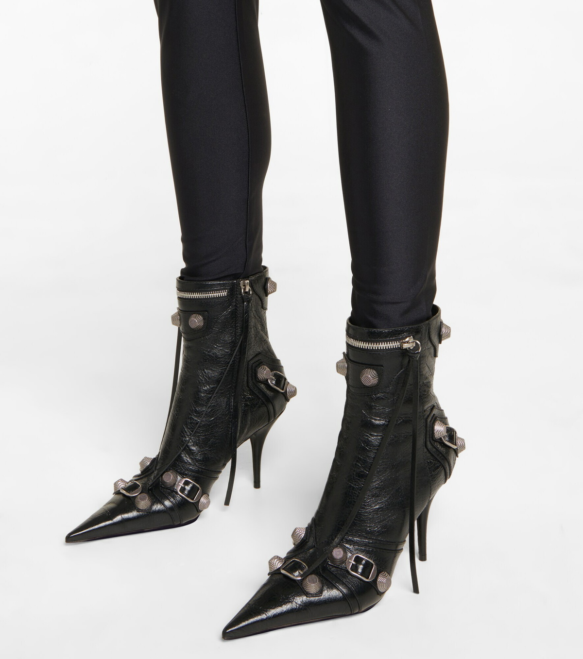 Balenciaga - Cagole leather ankle boots