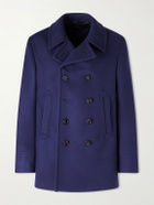 TOM FORD - Double-Breasted Wool Coat - Blue