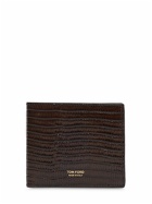 TOM FORD - Croc Embossed Leather Bifold Wallet