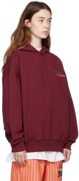 Martine Rose Burgundy Tommy Jeans Edition Hoodie