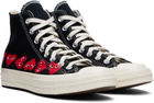 COMME des GARÇONS PLAY Black Converse Edition Chuck 70 Multi Heart Sneakers