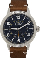 Shinola Brown & Navy 'The Traveler Subsecond' Watch