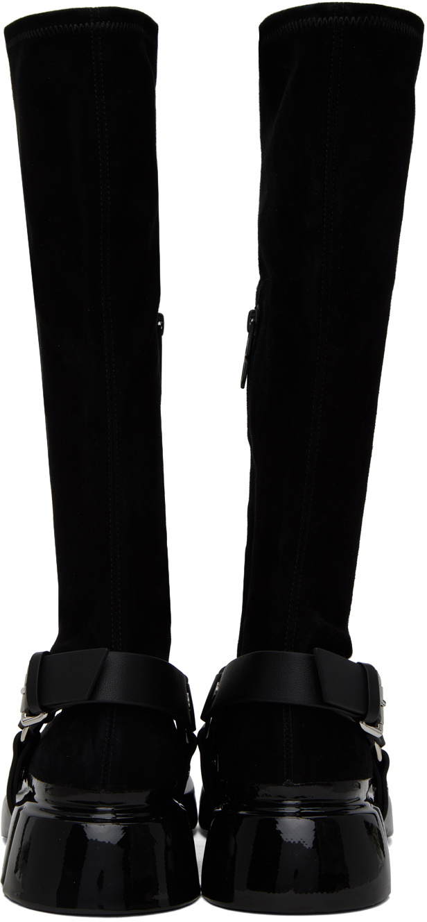 both Black Sculptural Boots