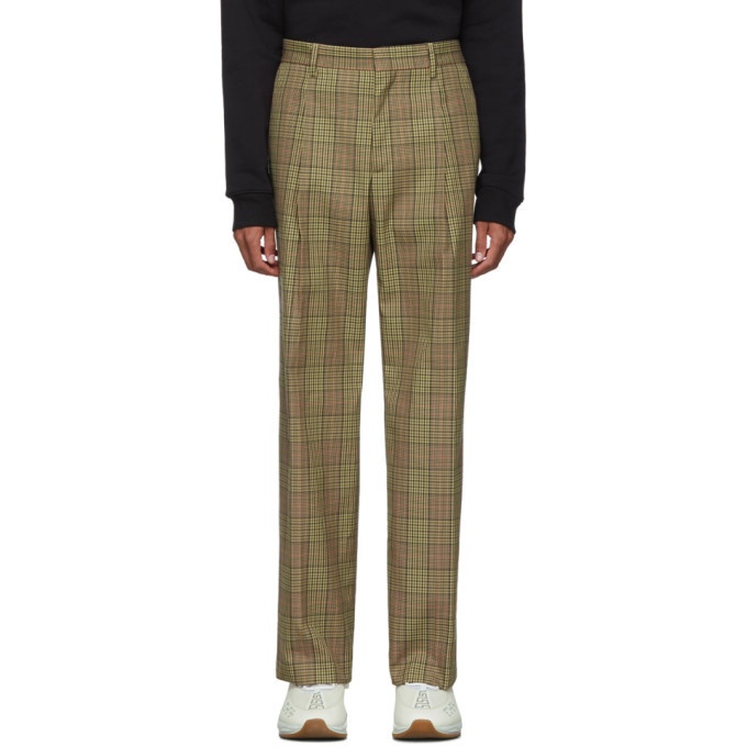 Photo: MSGM Beige Check Trousers