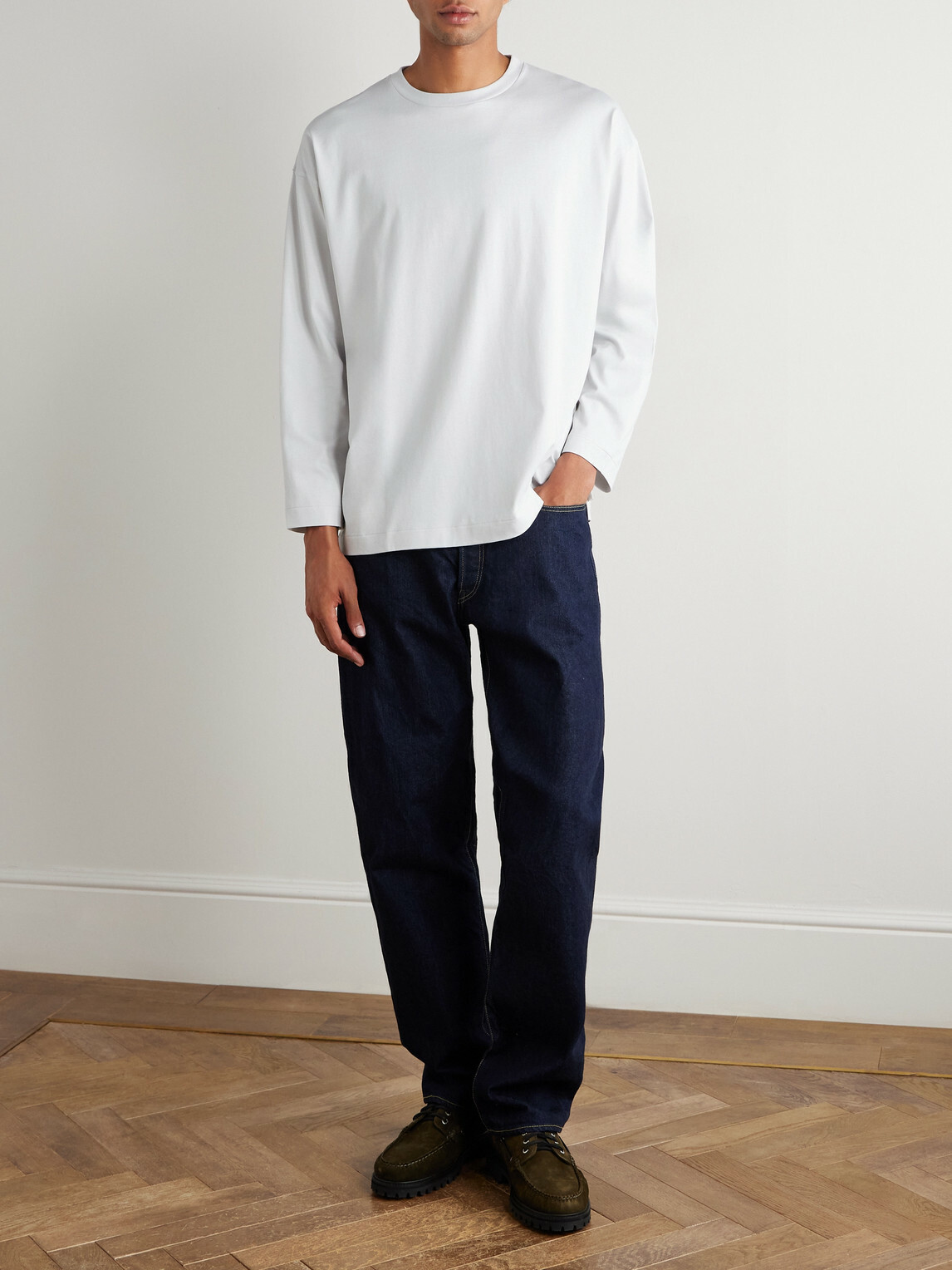 Kaptain Sunshine - Suvin Cotton-Jersey T-Shirt - Gray