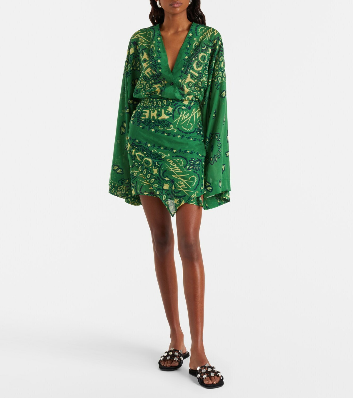 The Attico Bandana cotton muslin minidress