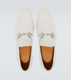 Gucci Gucci Jordaan Horsebit suede loafers