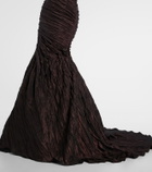 Marmar Halim Draped off-shoulder corset gown