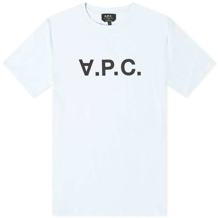 Photo: A.P.C. Men's VPC Logo T-Shirt in Light Blue