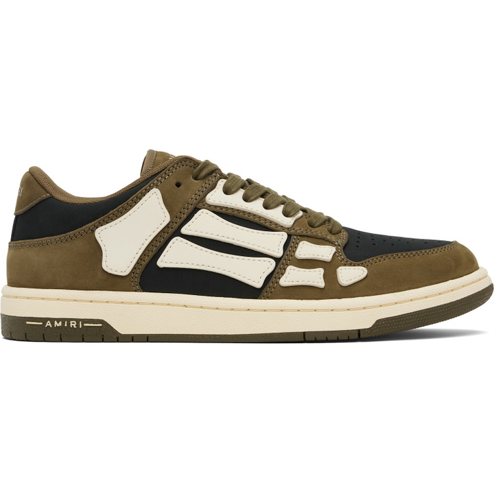 Photo: AMIRI Khaki & Black Skel Top Low Sneakers