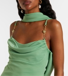 Rebecca Vallance Isla draped scarf-detail maxi dress