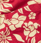 RRL - Camp-Collar Floral-Print Cotton-Jersey Shirt - Red
