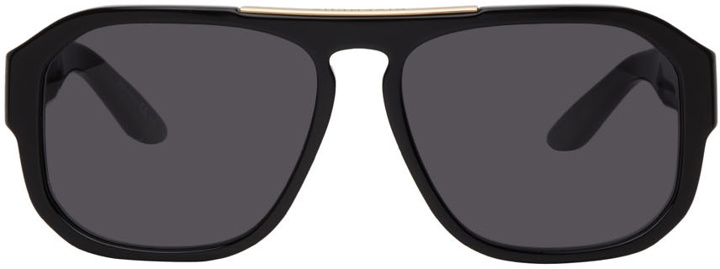 Photo: Givenchy Black GV Hinge Aviator Sunglasses