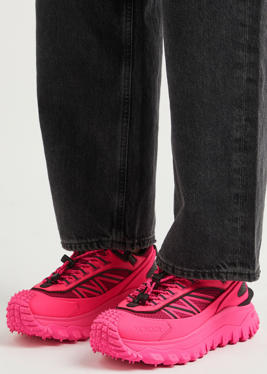Moncler Trailgrip Panelled Gore-Tex Sneakers, Sneakers, Pink, Mesh