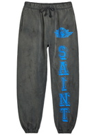 Saint Mxxxxxx Angel of Death Printed Cotton Sweatpants Black