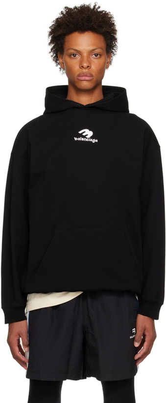 Photo: Balenciaga Black Printed Hoodie