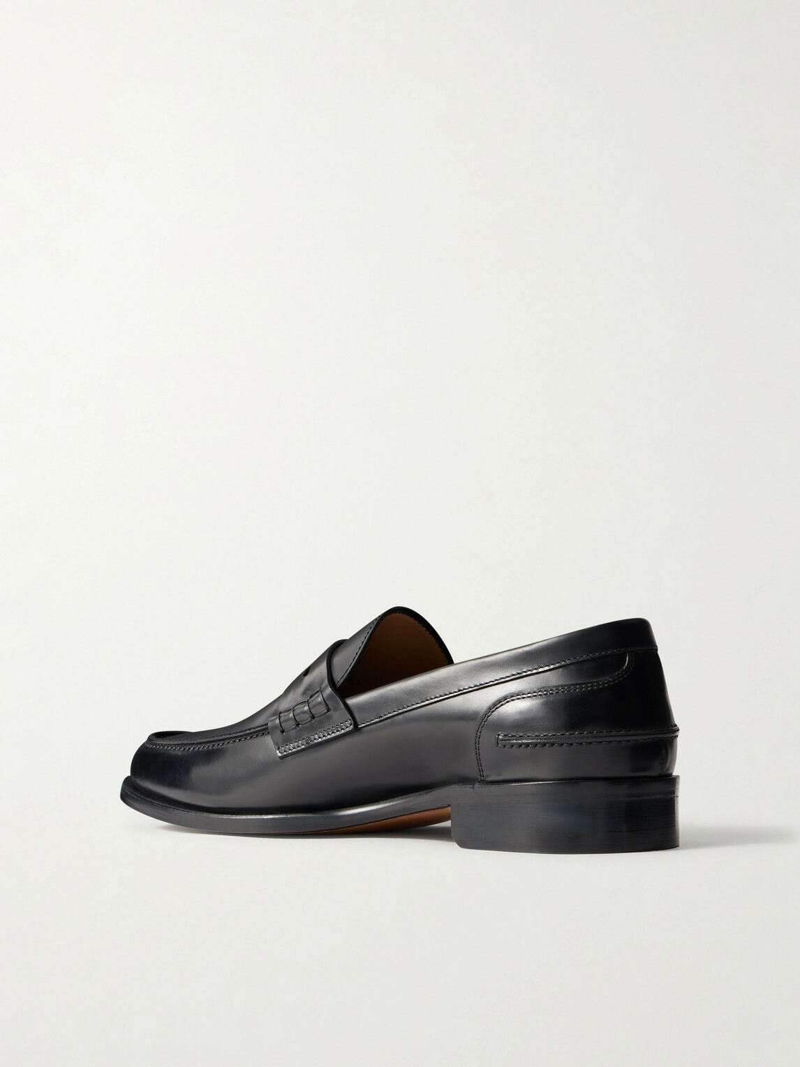 Mr P. - Split-Toe Leather Penny Loafers - Black