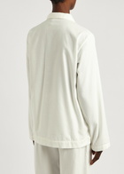 Tekla Unisex Off-white Flannel Pyjama Top, Top, 100% Organic Cotton