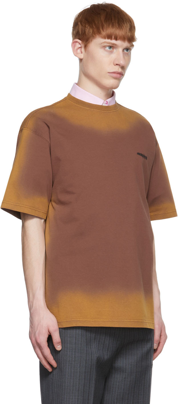 ★ADERERROR★ Border tshirt Brown ADER error Brown Border T-Shirt ADER error