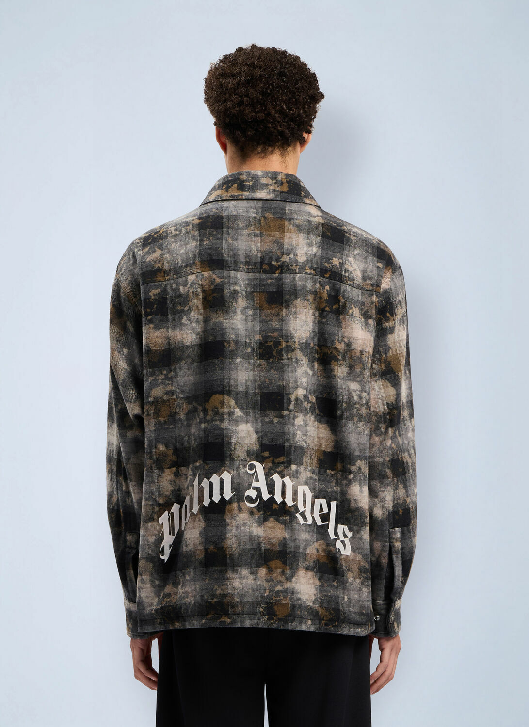 Palm Angels Curved Logo Check Overshirt