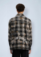 Palm Angels Curved Logo Check Overshirt