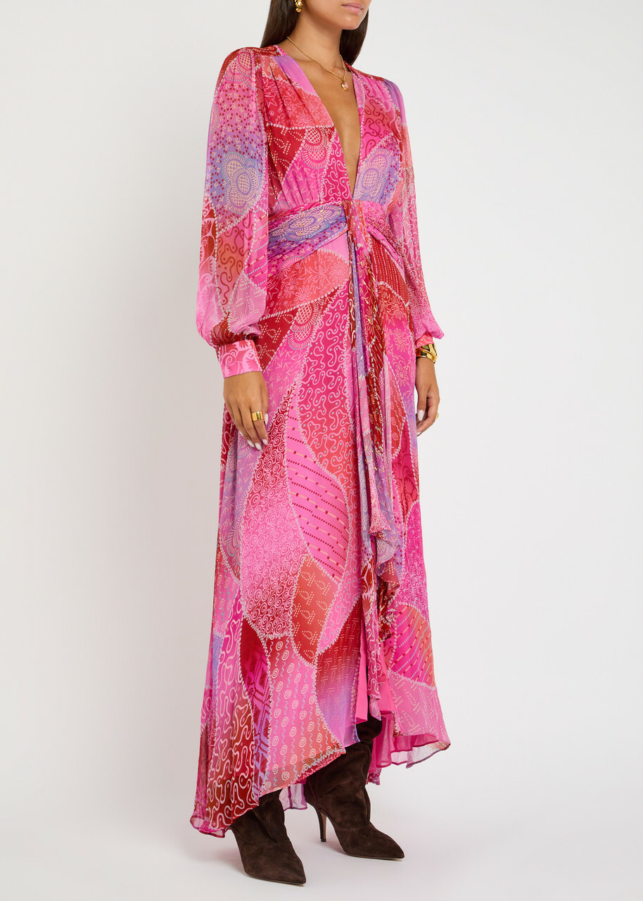 Rixo Clementina floral crepe midi dress Rixo