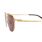 Bottega Veneta Eyewear Men's BV1301S Sunglasses in Gold/Brown