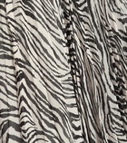 Isabel Marant - Alena zebra-print silk-blend midi skirt