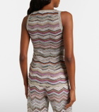 Missoni Zigzag sequined lamé top