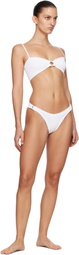 Hunza G White Misty Tonal Hoop Bikini