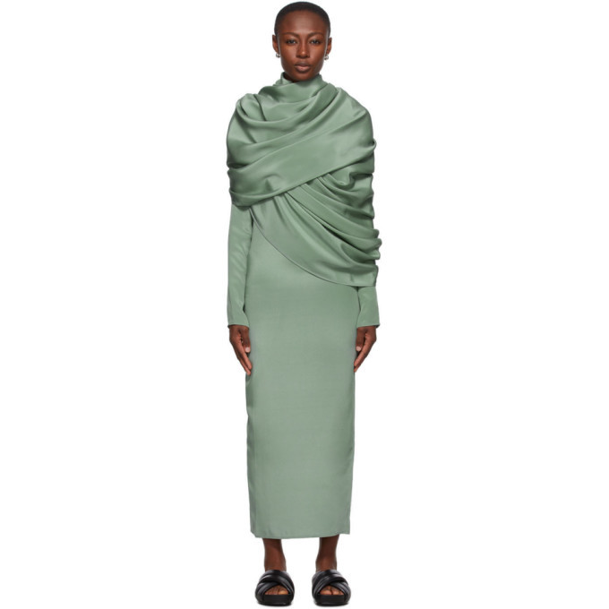 Photo: Winnie Green Draped Shoulder Dress