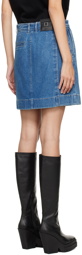 Wooyoungmi Blue Hardware Denim Miniskirt