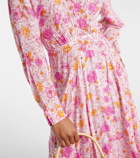 Poupette St Barth Ilona floral wrap maxi dress
