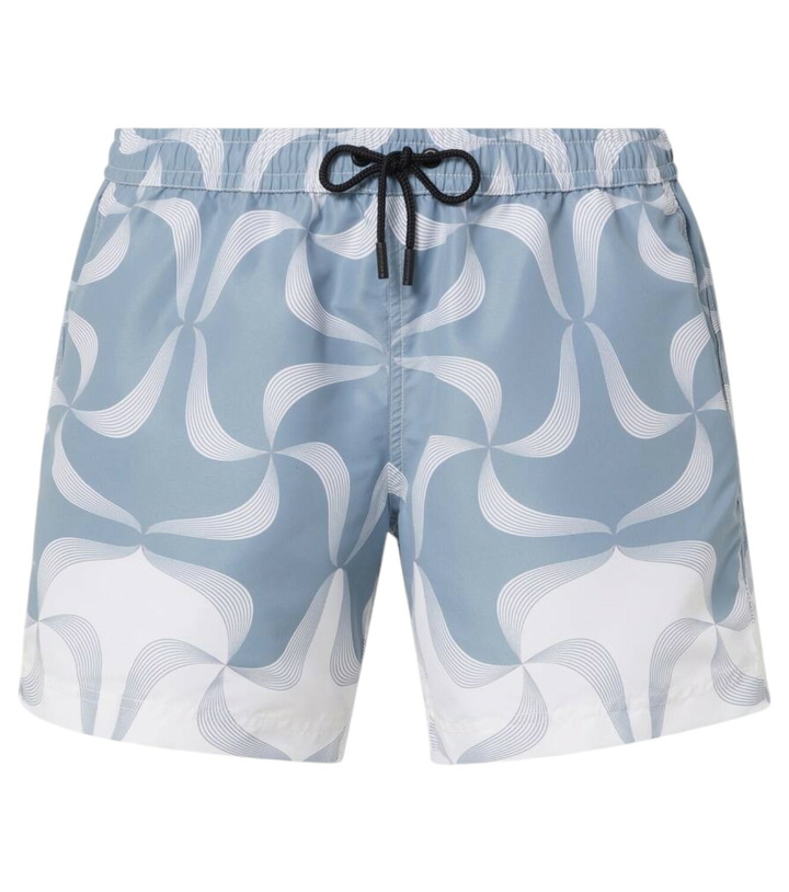 Photo: Commas Mantra printed swim trunks