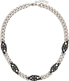 Givenchy Silver & Black 4G Necklace