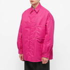 Valentino Men's Padded Nylon Overshirt in Pink Pp