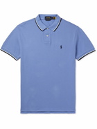 Polo Ralph Lauren - Contrast-Tipped Cotton-Piqué Polo Shirt - Blue