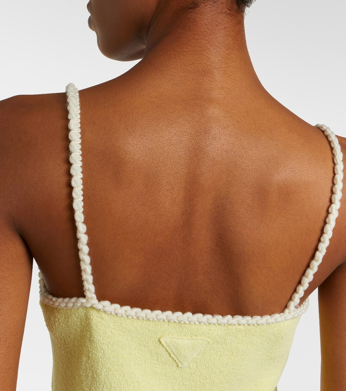 Prada Embellished cotton-blend bouclé top