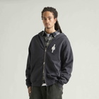 END. Cross Zip Hoodie in Cinder Black