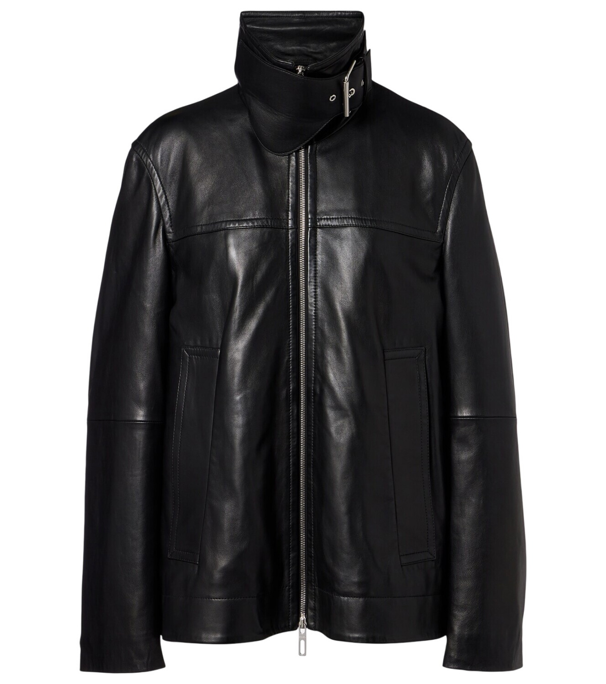 Sportmax Black Gel Leather Jacket Sportmax