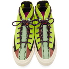 Converse Green and Burgundy Deck Star Zip Sneakers